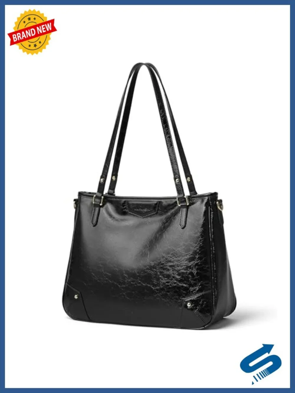 Large Tote Bag for Women PU Leather Shoulder Satchel with Detachable Crossbody